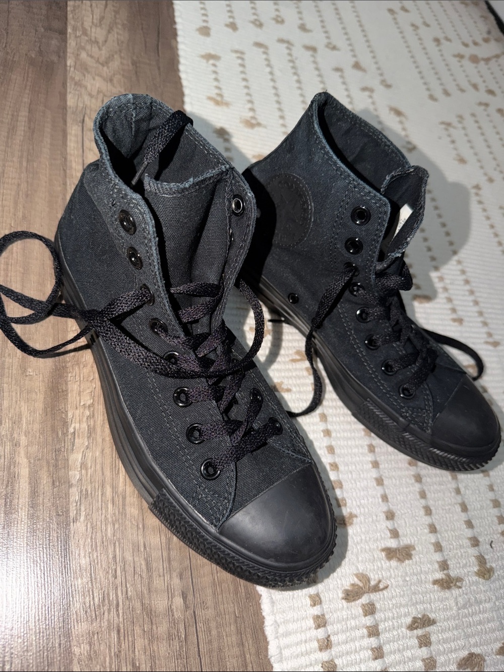 Gently Used Converse Black High-Top Canvas Sneakers